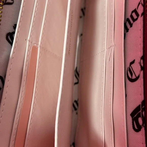 Juicy Couture Plum Zip-Around Wallet with Gold Hardware Approx. 8 x 4 - Picture 11 of 17